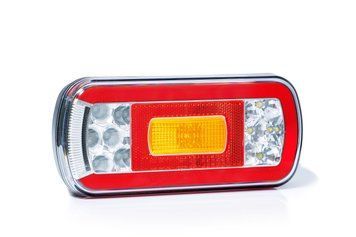 Ліхтар задній 5-функціональний світлодіодний LED зі світлом габаритним, протитуманним, СТОП, покажчика повороту, без освітлення номерного знака та світловідбивачем FT-130 NT PM LED фото