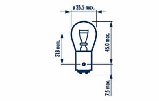 Лампа розжарювання P21/5W 24V 21/5W 179253000 NARVA 179253000 фото