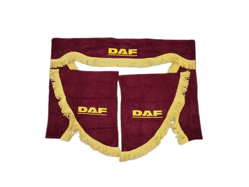 Шторы для кабина (ламбрекен и уголки) DAF тканевые Бордо Vistrim PN0102704 фото