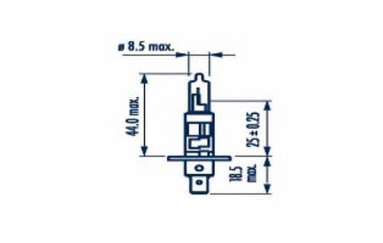 Лампа галогенная Narva Standard 24В H1 70Вт 487023000 487023000 фото